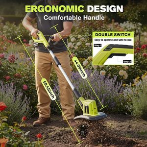 Cultivador <span class=keywords><strong>El</strong></span>éctrico Inalámbrico <span class=keywords><strong>de</strong></span> 21V, Mini Cultivador <span class=keywords><strong>de</strong></span> Jardín a Batería <span class=keywords><strong>de</strong></span> 9 Pulgadas, 330 RPM, OEM MVM, <span class=keywords><strong>Acero</strong></span> al Manganeso Ligero - Product Image 4
