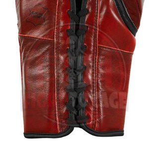 ถุงมือชกมวยหนัง PU คุณภาพพรีเมียม สีแดงเลือด ปี 2025  แบบสั่งทำพิเศษ  ซับแรงกระแทก ระบายอากาศได้ดี น้ำหนักเบา พร้อมเชือกผูก - Product Image 5