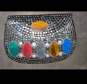 Pochette incrustée de mosaïque pour les fêtes et les occasions festives Pochette élégante à motif de mosaïque pour les femmes en soirée - Product Image 3