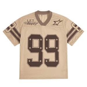 2025 ropa deportiva American Mesh Football Soccer Jersey para hombres nombre de equipo personalizado serigrafía Boxy Jersey - Product Image 3