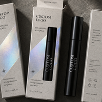 Boîtes personnalisées en papier recyclé pour mascara, emballage holographique pour cosmétiques, boîte à rabat pour eye-liner et rouge à lèvres, marque privée, vente en gros
