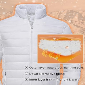 Chaqueta de Plumón para Hombre, Chaqueta de Invierno, Chaqueta Acolchada con Capucha, Más Vendida - Product Image 4