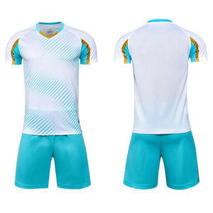 Conjuntos de Camisetas de Fútbol Sublimadas Personalizadas al por Mayor, 100% Poliéster, Transpirables y de Secado Rápido, Ropa Deportiva Unisex para Adultos - Product Image 4