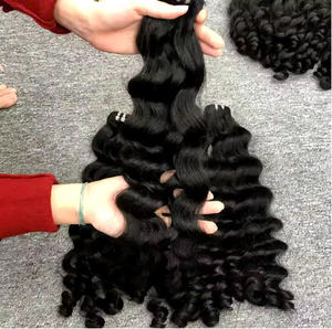 Extensions de cheveux humains Remy vietnamiens ondulés bouclés, double trame machine, cuticules alignées, sans nœuds, sans désordre, couleurs plus foncées uniquement - Product Image 2