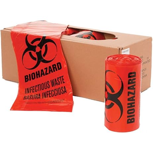 Venta al por mayor HDPE/LDPE plástico reciclado amarillo rojo Negro Bolsa de riesgo biológico en rollo basura esterilizable en autoclave bolsa de residuos para eliminación de residuos - Product Image 3