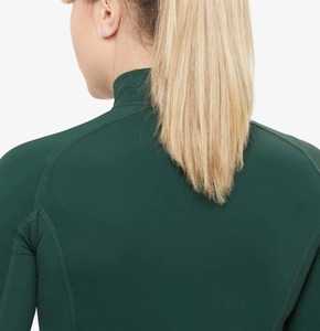 Camisas de Competición Ecuestres de Manga Larga Verdes para Mujer al por Mayor, Logotipo Personalizado, Ropa Deportiva de Carreras de Caballos, Camisetas de Malla Transpirable - Product Image 3