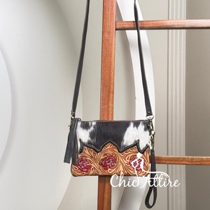 Bolso de hombro cruzado de lujo Vintage a la moda, bolso de mano de cuero de vaca, bolso de mano, bolso de mano, bolso de mensajero para mujer - Product Image 1