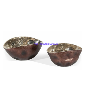 Silver Color Decorative <b>Bowl</b> Aluminum Metal Round Shape Design Food <b>Serving</b> Storage New Fashionable <b>Bowl</b> - Product Image 2