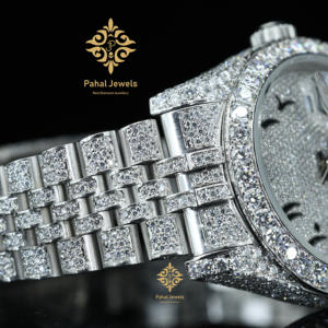 Reloj de Lujo Totalmente Automático con Diamantes Moissanite VVV, Mecanismo Visible con Estilo - Product Image 6