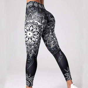 Bamboo Fiber Plus Size High Waist Yoga <b>Leggings</b> Pants for Women Customized Sublimation Solid <b>Pattern</b> Breathable Made in Pakistan - Product Image 2
