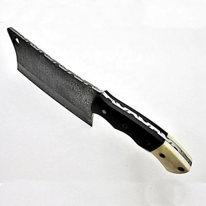 Couteau de chef JEXMOO en acier Damas fait main, multifonctionnel, motif goutte de pluie, avec étui en cuir pour utilisation en cuisine - Product Image 1