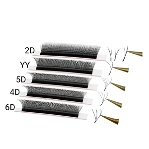 Bán Sỉ Cụm Lông Mi Mịn Hình Chữ Y Hình Chữ Y Chất Lượng Cao 3d Làm Sẵn Người Hâm Mộ Lông Mi Yy Mờ D Nối Dài - Product Image 1
