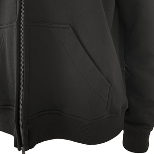 Sweat-shirt à capuche en coton vierge de haute qualité avec logo brodé personnalisé, streetwear, sweat-shirt à capuche décontracté pour homme avec double fermeture éclair - Product Image 5