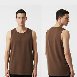 <b>Men</b> cotton tank top OEM factory supplier wholesale custom made sleeveless gym workout <b>vest</b> fitness training casual fashion - Product Image 1