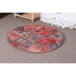 Tapis Kilim en laine rouge vintage fait à la main grande zone Rectangle 9x12 pour entrée couloir de voiture-Patchwork motif abstrait Latex soutenu - Product Image 3