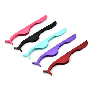 Vente en gros volume pince à cils en acier inoxydable bonne vente applicateur de cils à sourcils inclinés et pointus incurvés beauté carrée - Product Image 4