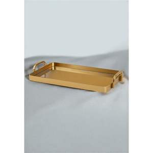 Bandeja Decorativa Versátil con Acabado Dorado Antiguo/Verde Salvia, Organizador de Entrada, Adorno para Decoración del Hogar y Hoteles, Bandeja Larga y Estrecha - Product Image 6