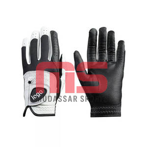 Guantes de golf de cuero genuino para hombre, guantes de golf de piel de oveja pura transpirables suaves para mano izquierda y derecha, cueros genuinos transpirables - Product Image 1