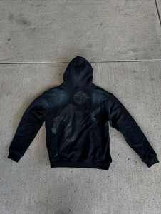 ชุดวอร์มแบบสวมหัวของผู้ชายชุดวอร์มแบบสวมหัวผ้าฝ้าย100% ซีดเป็นกรดชุดวอร์มแบบสวมหัวประดับพลอยเทียมดีไซน์ขนาดใหญ่พิเศษผลิตตามสั่ง - Product Image 4