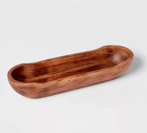 Cuenco redondo de madera de alta calidad de latón AK con 2 cucharas en juegos de diseño estándar de Color nogal para utensilios de cocina/vajilla - Product Image 3