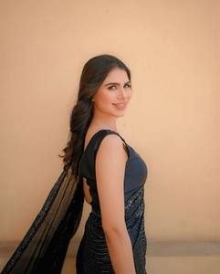 Latest Exclusive Soft Georgette Embroidery Black <b>Sari</b> Designer <b>Blouse</b> Ethnic Bridal Saree for Adults Latest Party Wear Boutique - Product Image 6