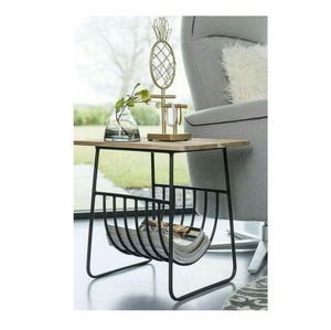 Decorative custom magazine <b>side</b> <b>table</b> black best quality for office home restaurant living room garden decoration made in india - Product Image 1