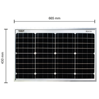 Loom Solar 50 Watt - 12 Volt Mono kristallines Solar panel für Solar-Home-Light-System und Aufladen von kleinen Batterien, mobil