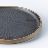 Service de table en céramique fine YAYU Cafe Retro Stoneware Black Glaze, assiettes à dîner pour restaurant, service alimentaire commercial, bar
