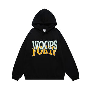 Factory Supply Cotton Polyester Puff Printing Heavyweight Blank Plain Embroidery Puff Printing Winter Unisex Custom <b>Hoodies</b> <b>Men</b> - Product Image 1