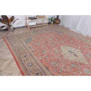 0.8x13.3 ft <b>Runner</b> Vintage Rug, Turkish Rug, <b>Red</b> Blue Floral Wool Rug - Product Image 4
