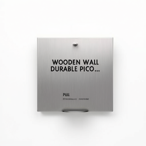 Wooden <b>Wall</b> Sign DURABLE PICTO 65mm Brushed Stainless Steel Silver Metal Pull - Product Image 2