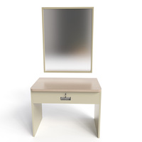 Table de toilette marine en aluminium avec miroir, plan de travail ignifuge pour cabine de bateau, avec tiroir verrouillable pour bateau