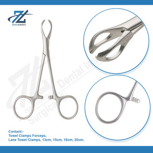LANE TISSUE FORCEPS 1X2TH Abrazadera de toalla 12,0 cm PRIME Instrumentos quirúrgicos dentales de calidad de lujo fabricados en Pakistán - Product Image 3