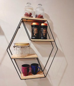 Iron branch <b>shelf</b> wall mounted storage <b>shelves</b> for home hotels living room kitchen bathroom home decor accessories wholesale - Product Image 5