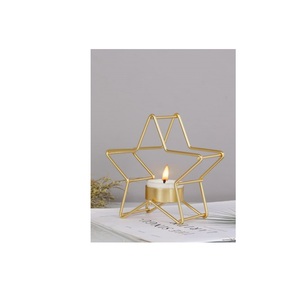 Luxury look <b>tall</b> iron metal <b>candle</b> <b>holder</b> for elegant indoor events and cozy romantic themed settings - Product Image 3