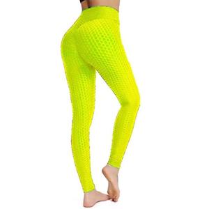 Pantalon de yoga sportif push-up taille haute Leggings tricotés de couleur unie sexy Leggings taille haute respirants en gros - Product Image 5