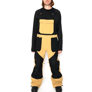 Pantalones con pechera de esquí para hombre con panel personalizado, monos de snowboard transpirables impermeables para invierno al aire libre, chaquetas de esquí cómodas a prueba de viento OEM - Product Image 1