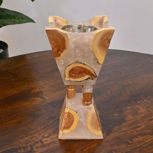 Quemador de incienso bakhoor de madera de resina diseño hecho a mano perfecto para regalar rituales de oración de meditación yoga e interiores de casas de lujo - Product Image 3