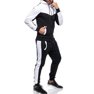 Men's Printed <b>Winter</b> Tracksuit Set 2-Piece Sportswear Hooded Fleece <b>Jacket</b> & Pant 100% Polyester - Product Image 1