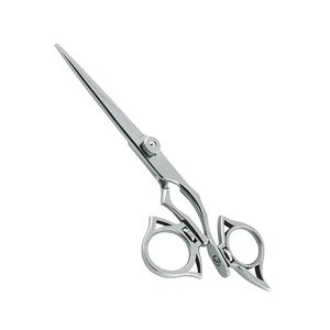 Tijeras de acero para peluquero para diestros pulidas, tijera de salón con tornillo y anillo ajustables - Product Image 1