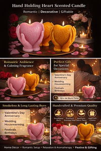 Vela Aromática con Forma de Corazón en Mano |   Vela Aromática Decorativa Romántica para Decoración del Hogar, Regalos y Ocasiones Especiales |   Sin humo, - Product Image 2