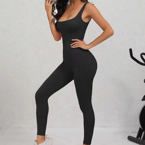 เสื้อแขนกุดระบายอากาศได้ดีผ้าสแปนเด็กซ์/ไนลอนยาวเต็มตัวสำหรับเล่นโยคะของผู้หญิง - Product Image 2