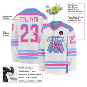 Maillot de hockey sur glace de haute qualité personnalisé dernière conception Logo personnalisé Sports de plein air entraînement vêtements de sport maillot de hockey sur glace - Product Image 3