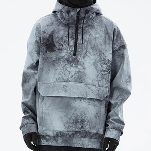 Vestes de ski imperméables pour hommes avec capuche, manteau chaud coupe-vent pour le snowboard, fermeture éclair, design similaire pour hommes - Product Image 1