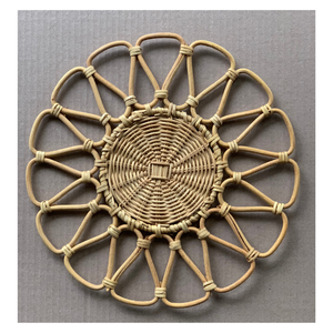 Mantel Individual de mesa de boda de ratán de precio caliente para sostener el plato, cuenco para decoración, cargador de ratán ecológico para plato - Product Image 5