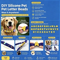 Breloques pour collier d'animaux de compagnie, étiquettes alphabet et chiffres pour noms personnalisés de chiens et chats, accessoires pour animaux, décoration de collier DIY, vente en gros