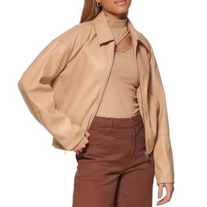 Venta al por mayor caliente personalizado mujeres chaquetas de cuero de alta calidad de las mujeres chaqueta de cuero nuevo con estilo chaquetas de cuero genuino - Product Image 5