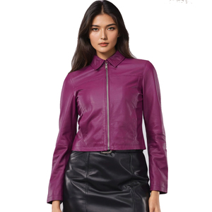 Chaqueta de piel auténtica personalizada para Mujer | Prendas de abrigo ajustadas clásicas para Mujer | Fábrica de proveedores al por mayor OEM ODM - Product Image 1