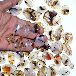 หินควอตซ์ธรรมชาติอัญมณีทรงหลังเบี้ยหินโมรา Montana แบบหลวม - Product Image 3