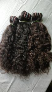 EXTENSIONES DE CABELLO HUMANO REMY DEL TEMPLO INDIO RIZADO INDIO CRUDO SIN PROCESAR DE LA FÁBRICA DEL SUR DE LA INDIA PRECIOS AL POR MAYOR BARATOS 22 "PULGADAS - Product Image 2